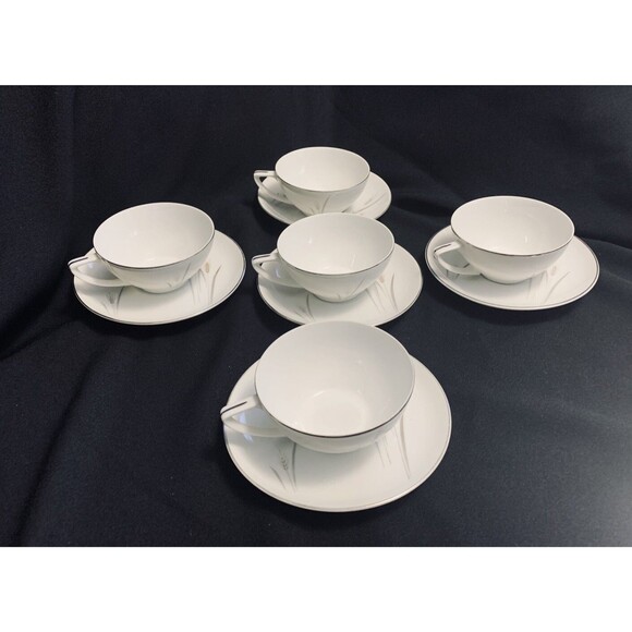 Fine China of Japan Other - Vtg Platinum Wheat Fine China of Japan Tea Cup and Saucer Set/5 Max Schonfeld